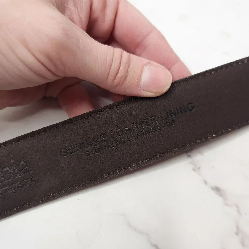 NWT Columbia Brown Leather Belt Traditional 1.5